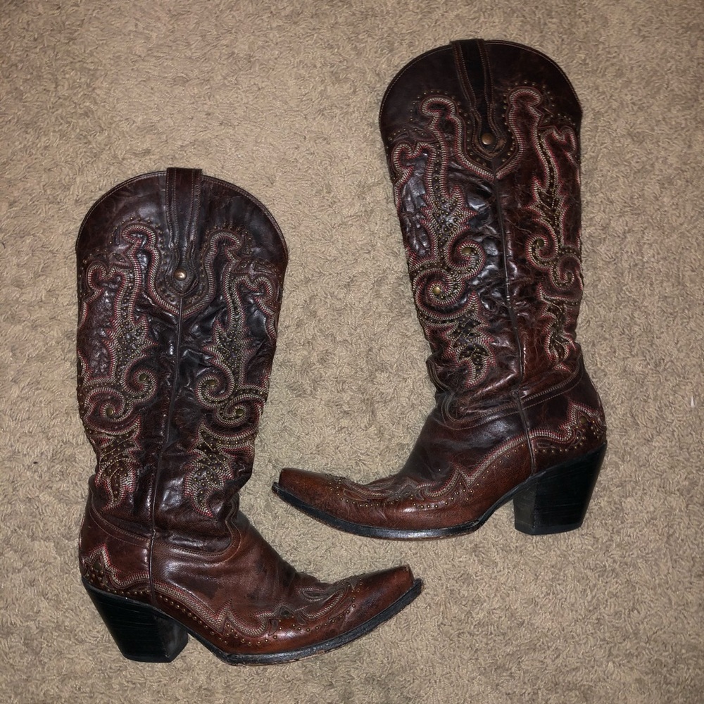 Corral cowboy cowgirl boots leather